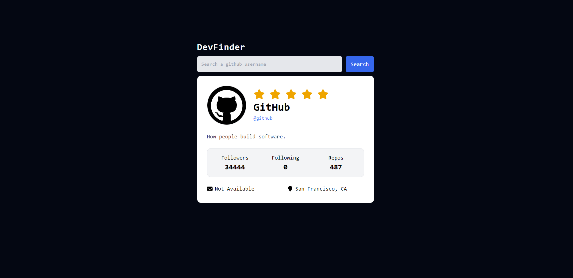 DevFinder